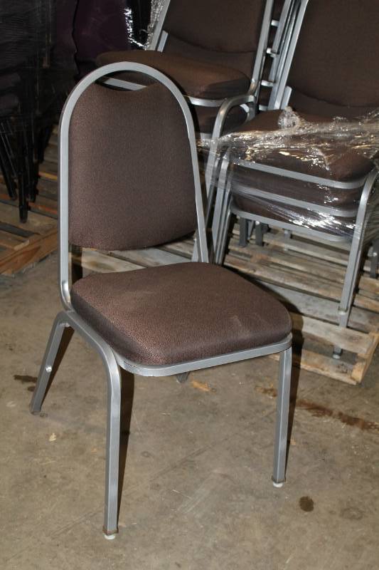 lot 246 image: Padded Dining Chairs with Metal Frames