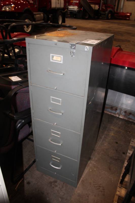 lot 198 image: Sears Metal File Cabinet with 4-Drawers