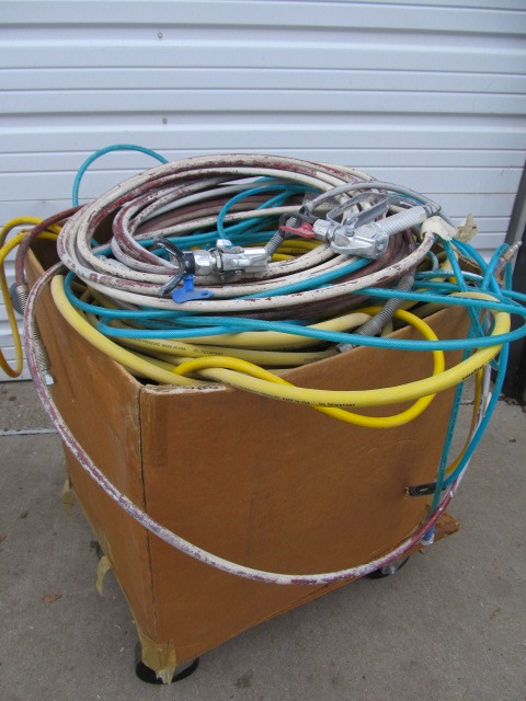 LARGE Box Full of Air &amp Other Hoses Sprayers etc.