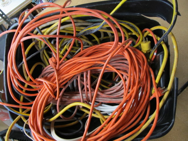 Large Tote of Extension Cords