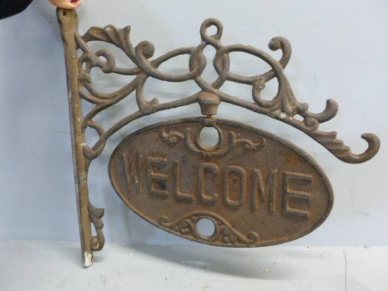 lot 111 image: Cast Iron Sign