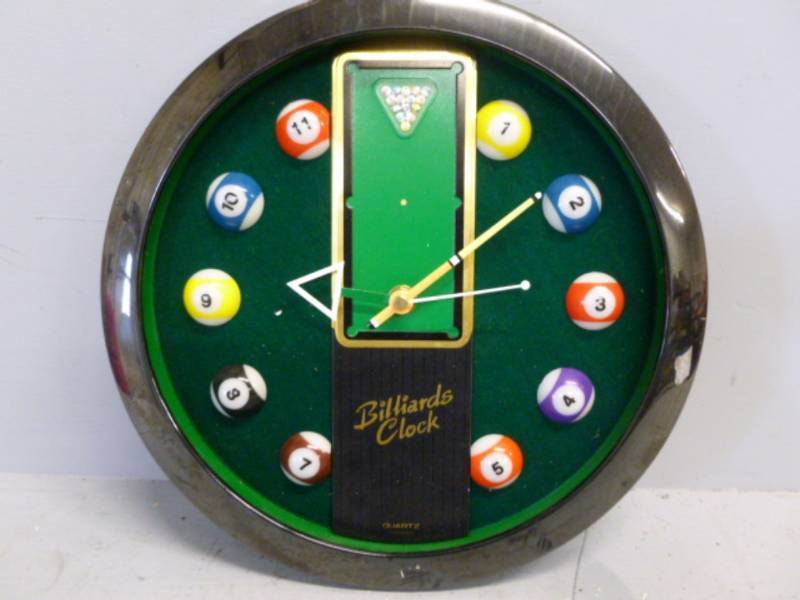 lot 132 image: Billiards Clock