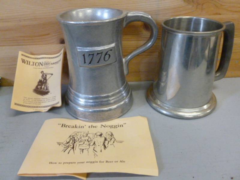lot 218 image: Pewter Steins