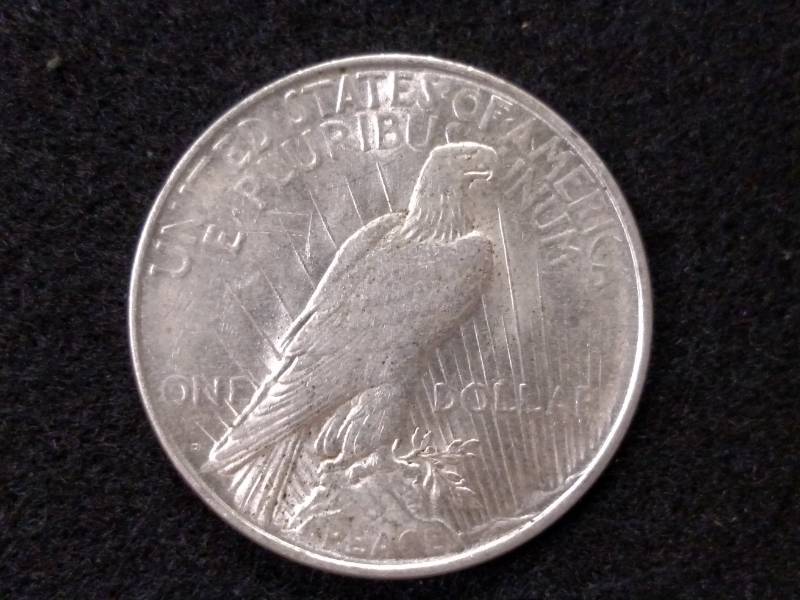 lot 31 image: 1922 D Peace Silver Dollar...