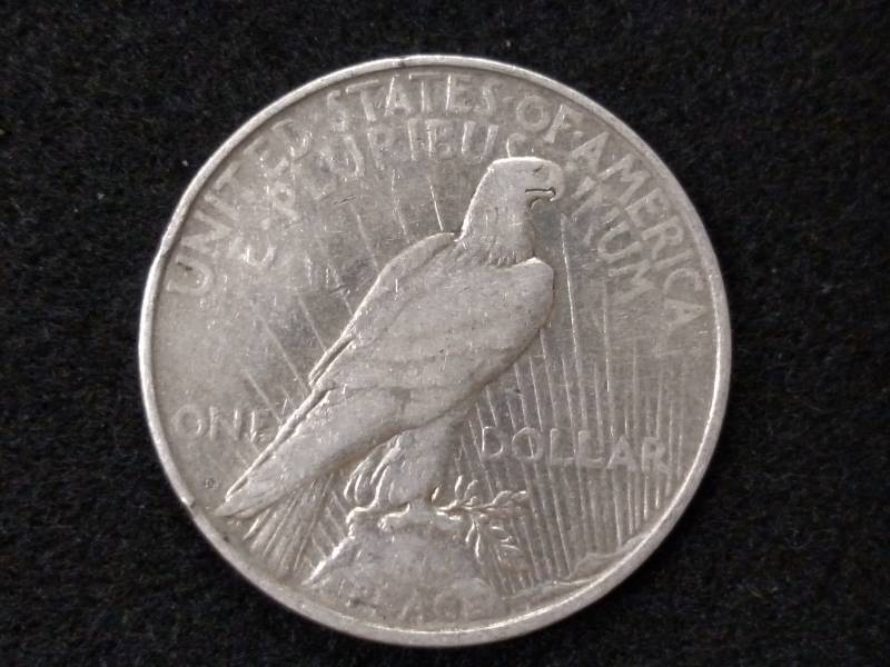 lot 33 image: 1922 D Peace Silver Dollar...