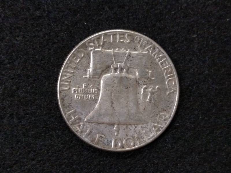 lot 69 image: 1951 Franklin Silver Half Dollar...