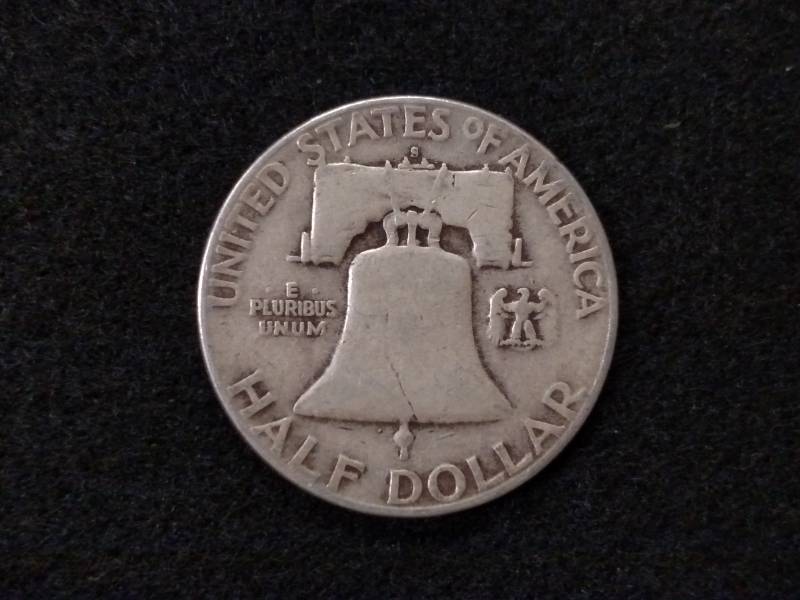 lot 70 image: 1951 D Franklin Silver Half Dollar...