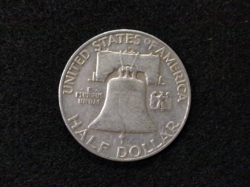 lot 72 image: 1952 D Franklin Silver Half Dollar...