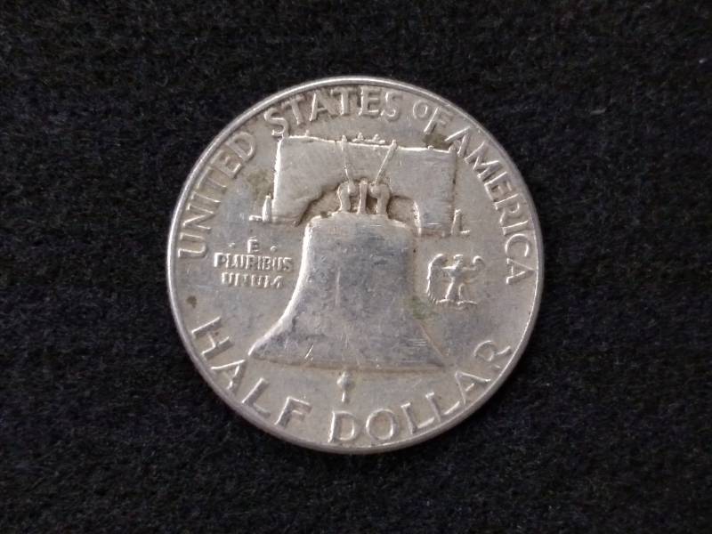 lot 74 image: 1954 Franklin Silver Half Dollar...