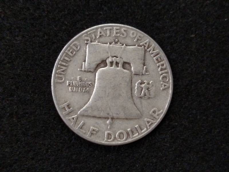 lot 75 image: 1954 D Franklin Silver Half Dollar...
