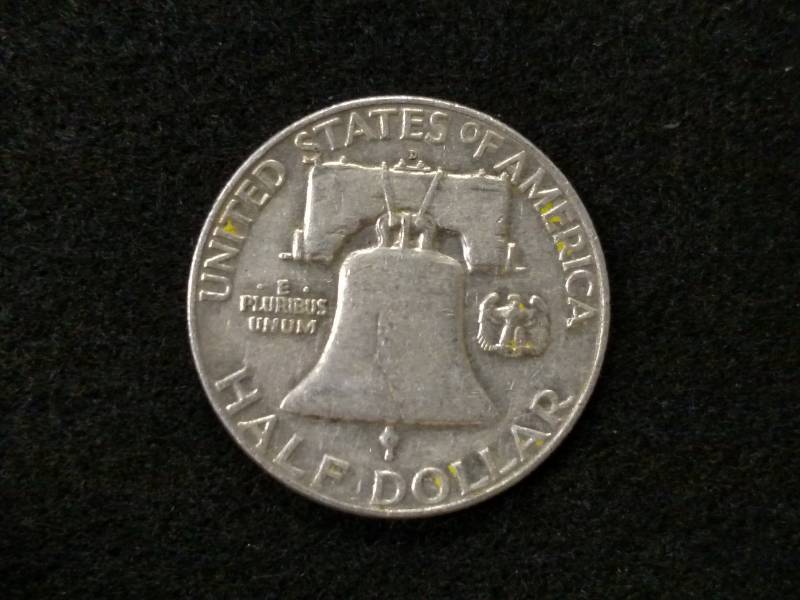 lot 77 image: 1958 D Franklin Silver Half Dollar...
