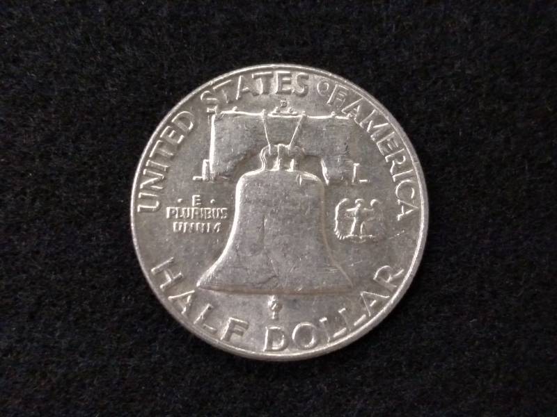 lot 81 image: 1960 D Franklin Silver Half Dollar...