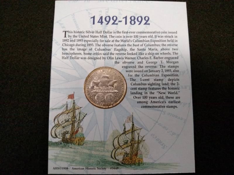 lot 105 image: Americas First Commemorative Coin ...