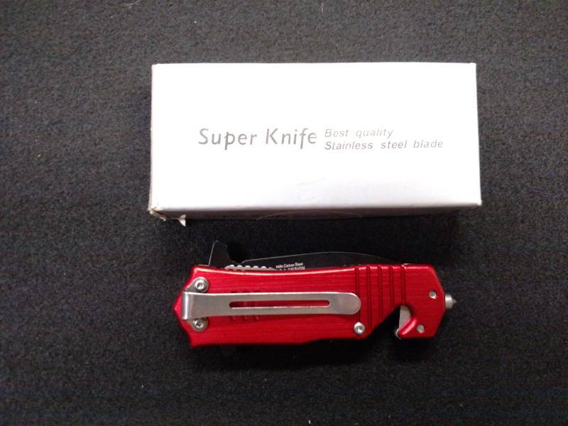 lot 115 image: Super Knife Lock Blade Rescue Knife...