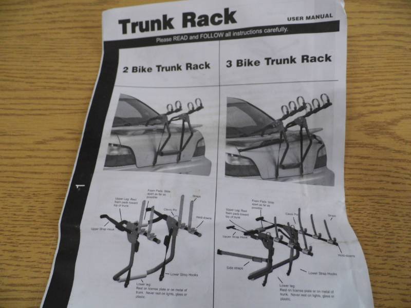 Schwinn 170T 2 Bike Trunk Rack Black for sale online 
