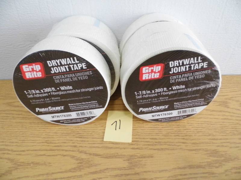 Lot of 6 Rolls of Grip Rite Joint Tape