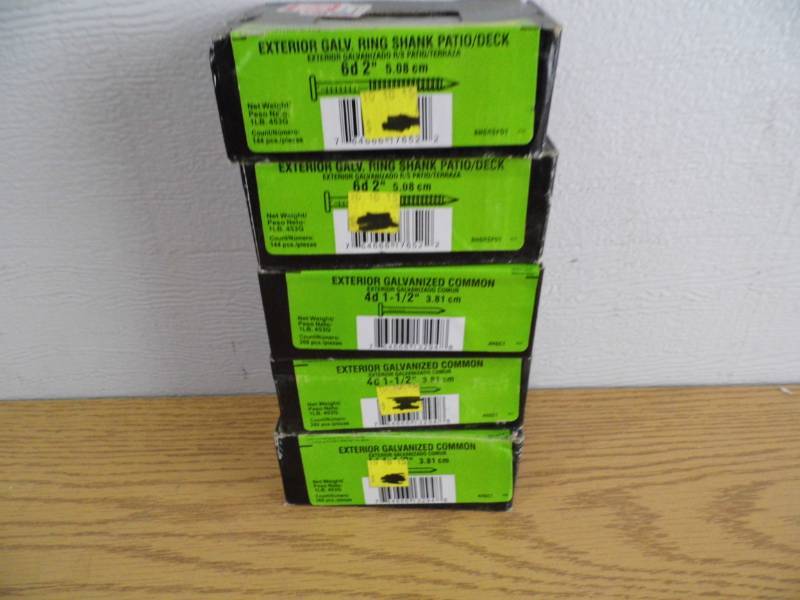 Lot of 5 Grip Rite Ring Shank Nails