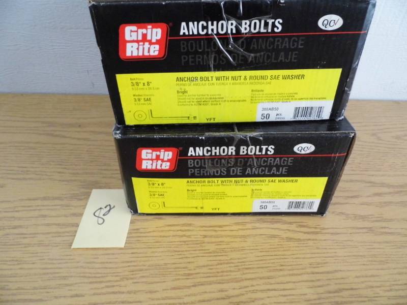 Lot of 2 Grip Rite Anchor Bolts