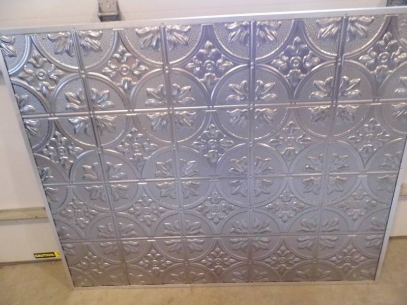 Tin Ceiling Mounted on Wood