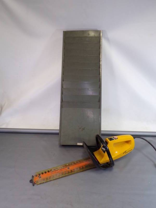 lot 55 image: Electric Hedge Trimmer and Paper Organizer