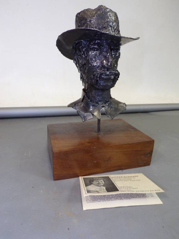 lot 28 image: Fantastic Pewter Ricker Cowboy Sculpture