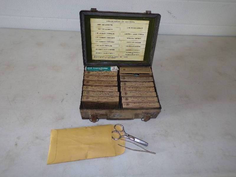 lot 37 image: Vintage Telephone Company Bell System First Aid Kit Full