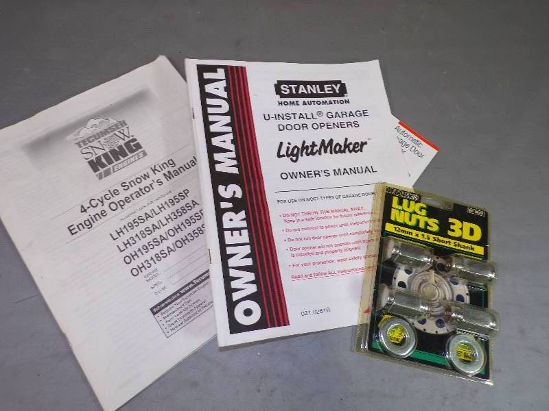 lot 90 image: Tecumseh Snow blower Manual, Stanley door manual, New Lug Nut set