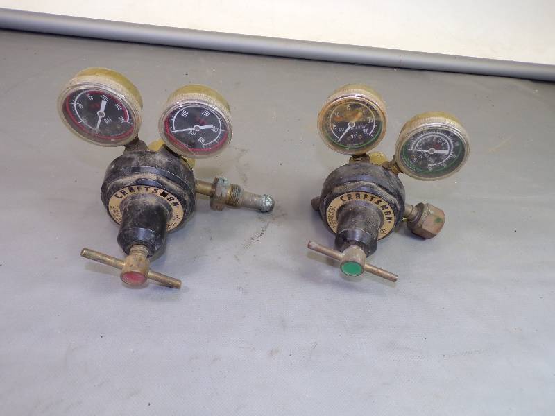 lot 105 image: Pair of Craftsman Torch Gauges  Regulators