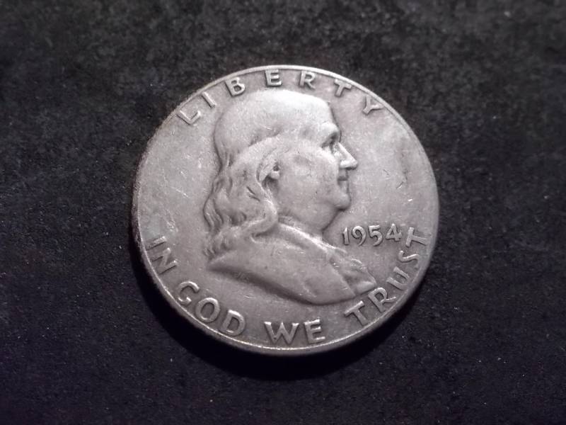 1954 S Franklin Half Dollar