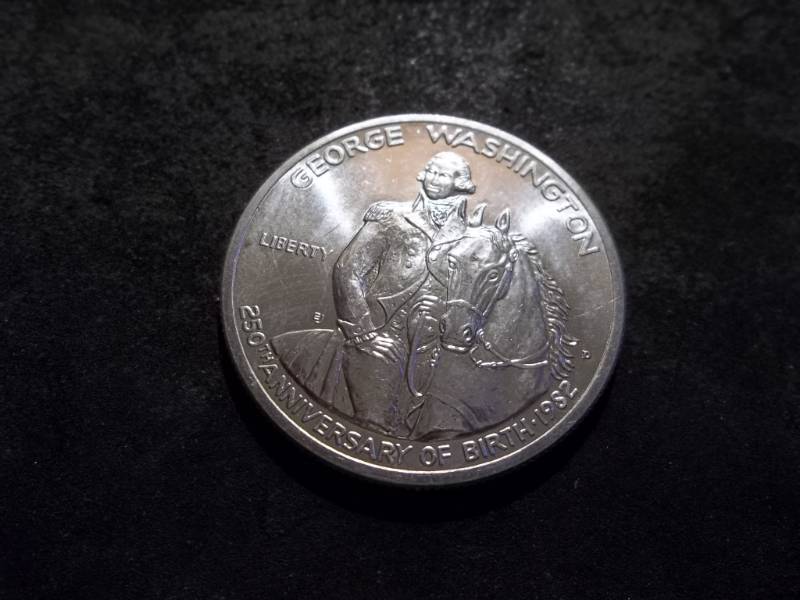 George Washington 250th Birthday Commemorative Uncirculated Silver Half Dollar