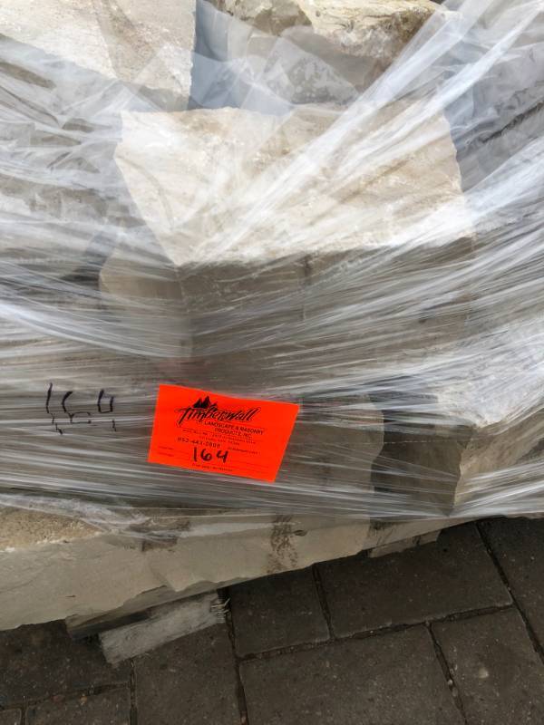 .88 tons of Fon Du Lac Buff wall...