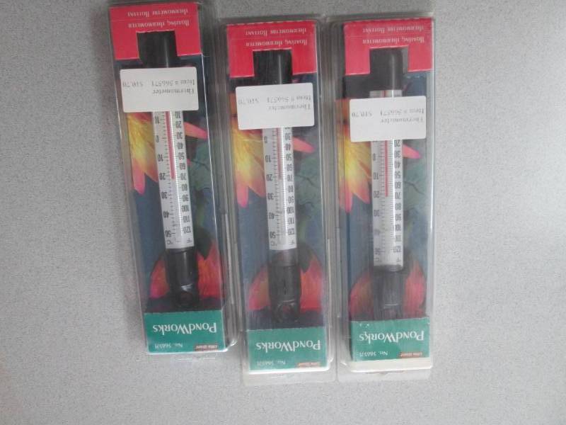 3 Pond floating thermometers...