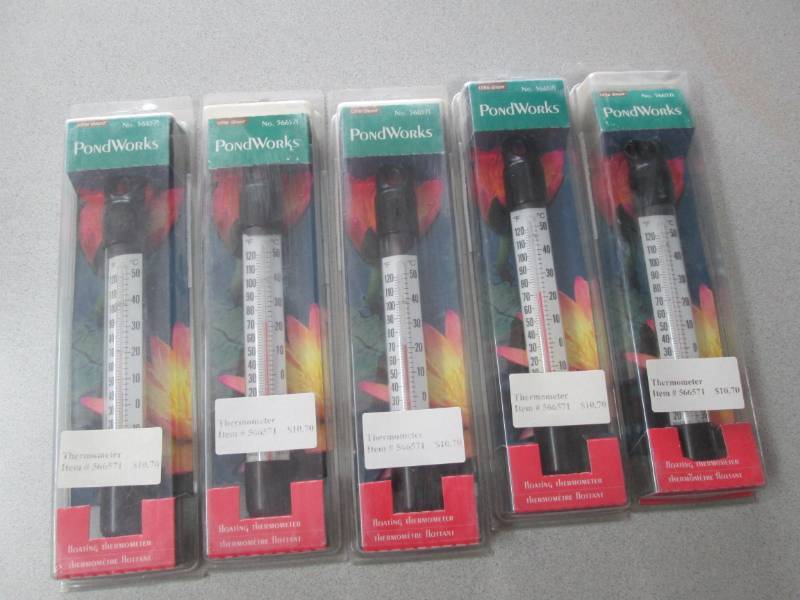 5 Pond floating thermometers...