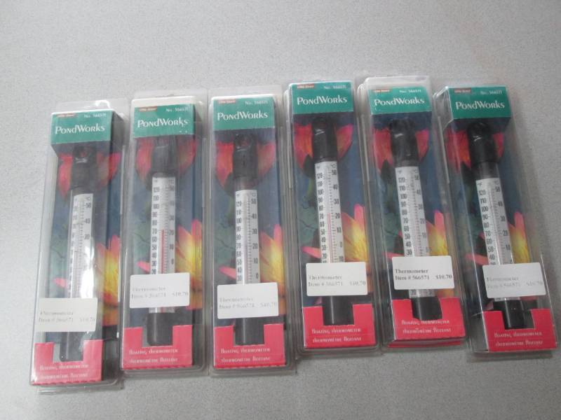 6 Pond floating thermometers...