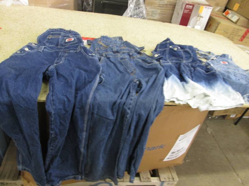 2 Medium Denim Overalls, 1 Med, 1 L...