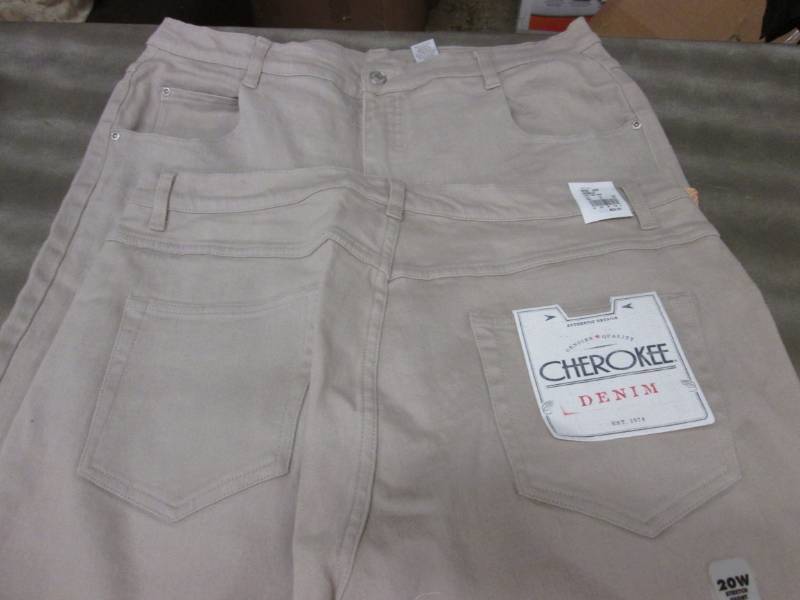Lot of 2 Cherokee Khaki Jeans Size ...