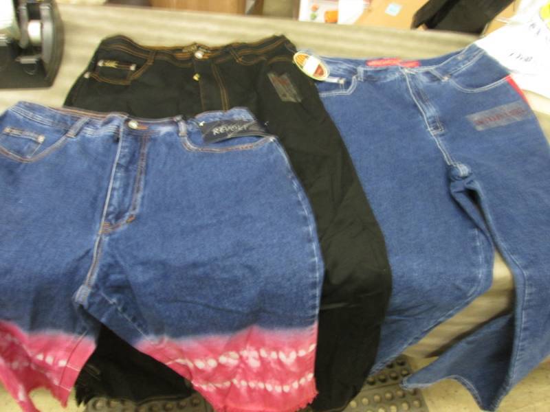 3 Size 18 Items Revolt Black Jeans...