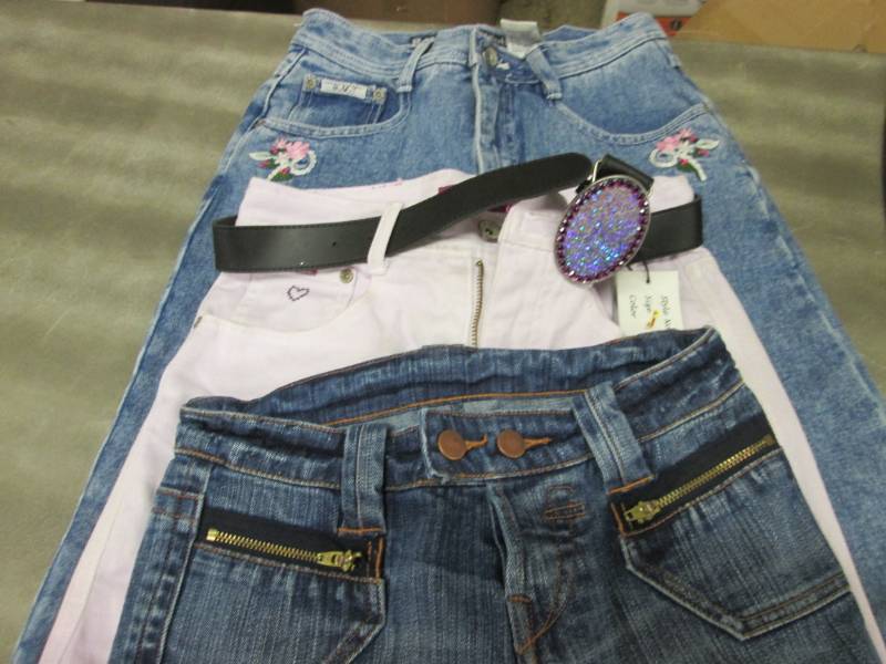 Lot of 3 Size Girls 14 Pants, Jeans...