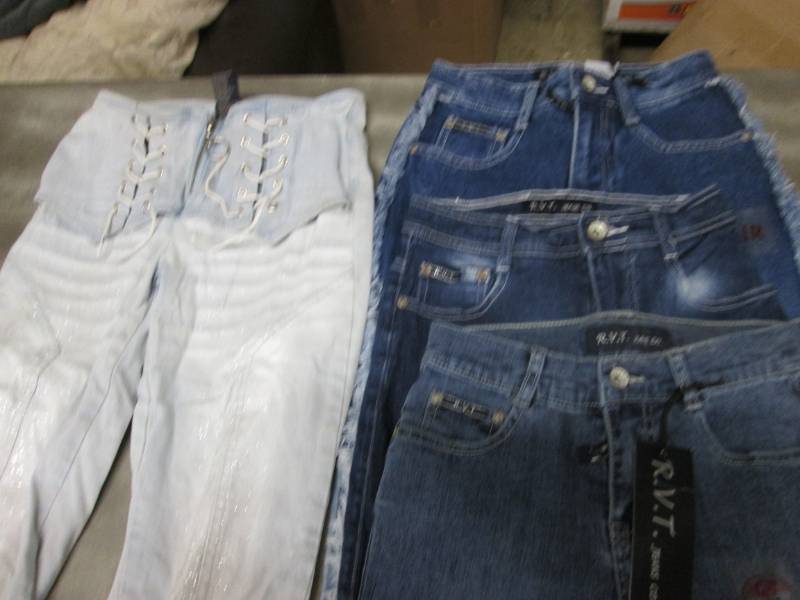 3 Pairs RVT Jeans Girls Size 8, Cap...