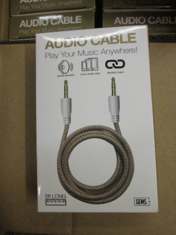 Case of 48 Gems 6 Ft Braided Audio ...