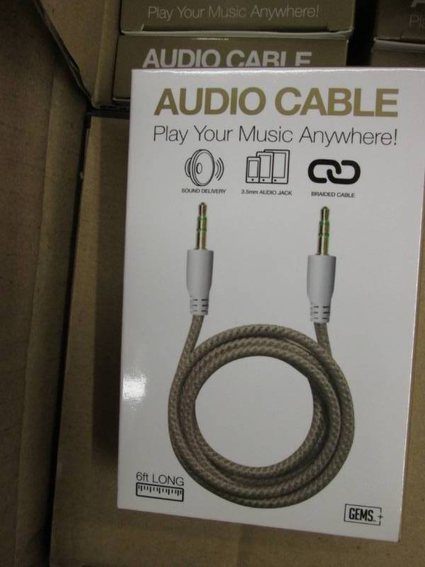Case of 48 Gems 6 Ft Braided Audio ...