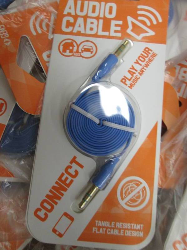 Case of 200 3.3 ft Audio Cables...