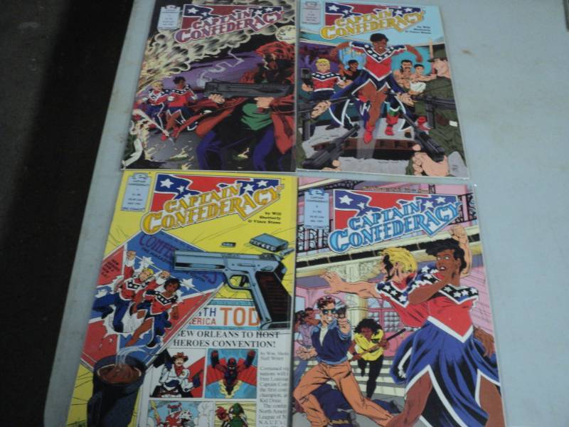 lot 38 image: 4 Captain Confederacy Comics in Sle...