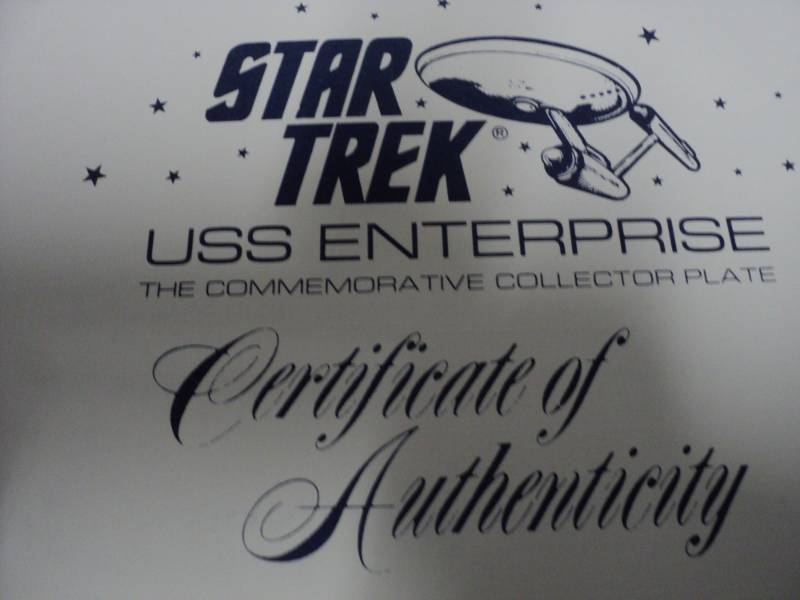 lot 50 image: Star Trek USS Enterprise Plate...