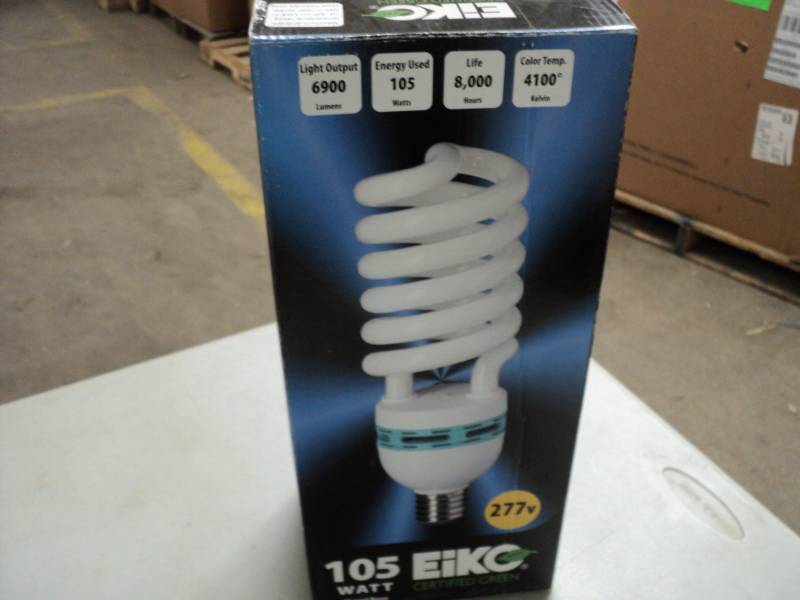 lot 62 image: 105 Watt Eiko Mogul Base Light Bulb...
