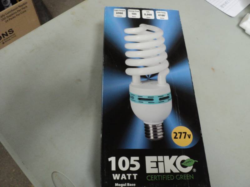 lot 69 image: 105 Watt Eiko Mogul Base Light Bulb...