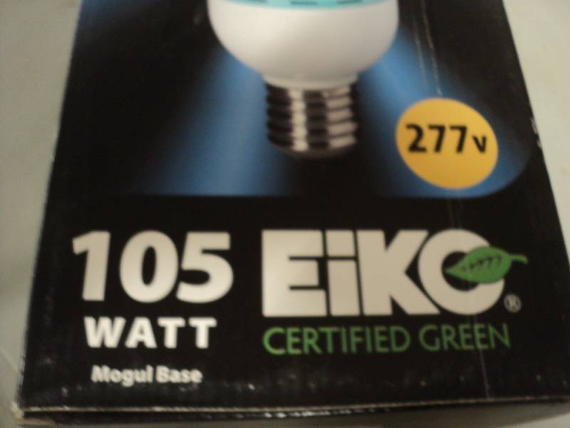 lot 71 image: 105 Watt Eiko Mogul Base Light Bulb...