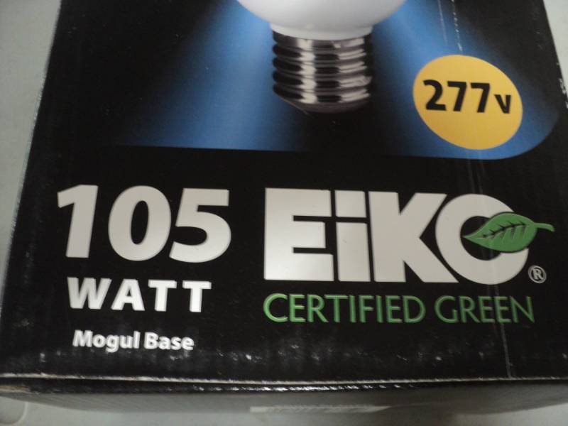 lot 74 image: 105 Watt Eiko Mogul Base Light Bulb...