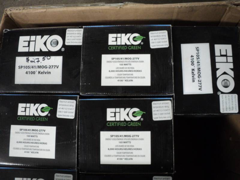 lot 127 image: Lot of 5- 105 watt Eiko Mogul Base ...