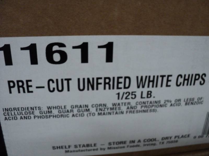 lot 157 image: 25 lb Box of PreCut Unfried White C...